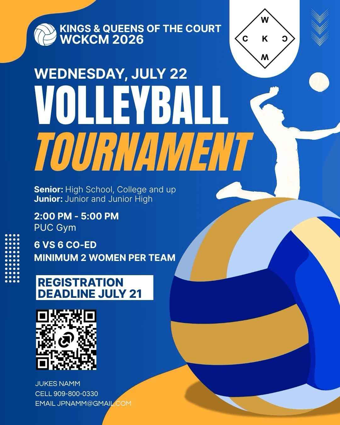 WCKCM Volleyball Tournament poster