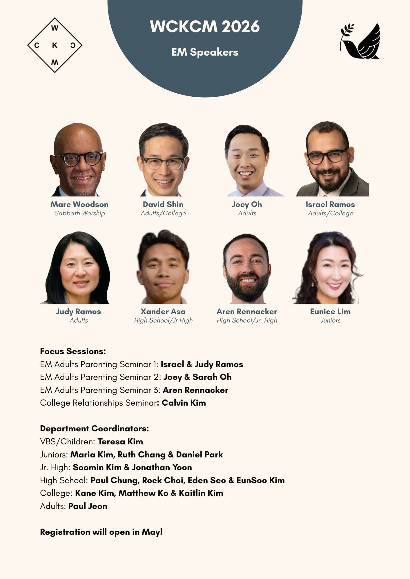 WCKCM 2026 speakers
